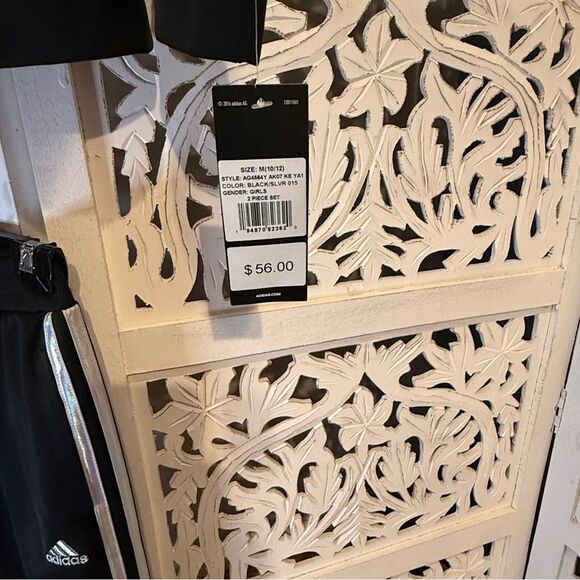 NWT Girls Adidas Iridescent 3 Stripe Track Suit Sz 10/12 - Picture 6 of 6